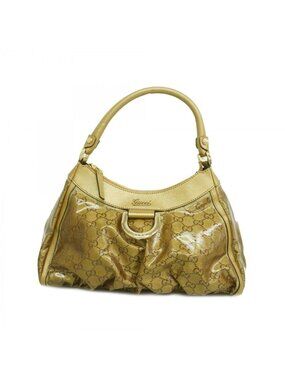 Gucci Handbag Abbey Coating Canvas Blanc's Champagne Gold